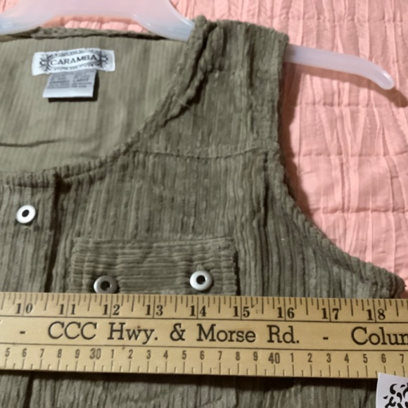 Ladies khaki corduroy button up sleeveless jumper NWT Caramba - Picture 6 of 12